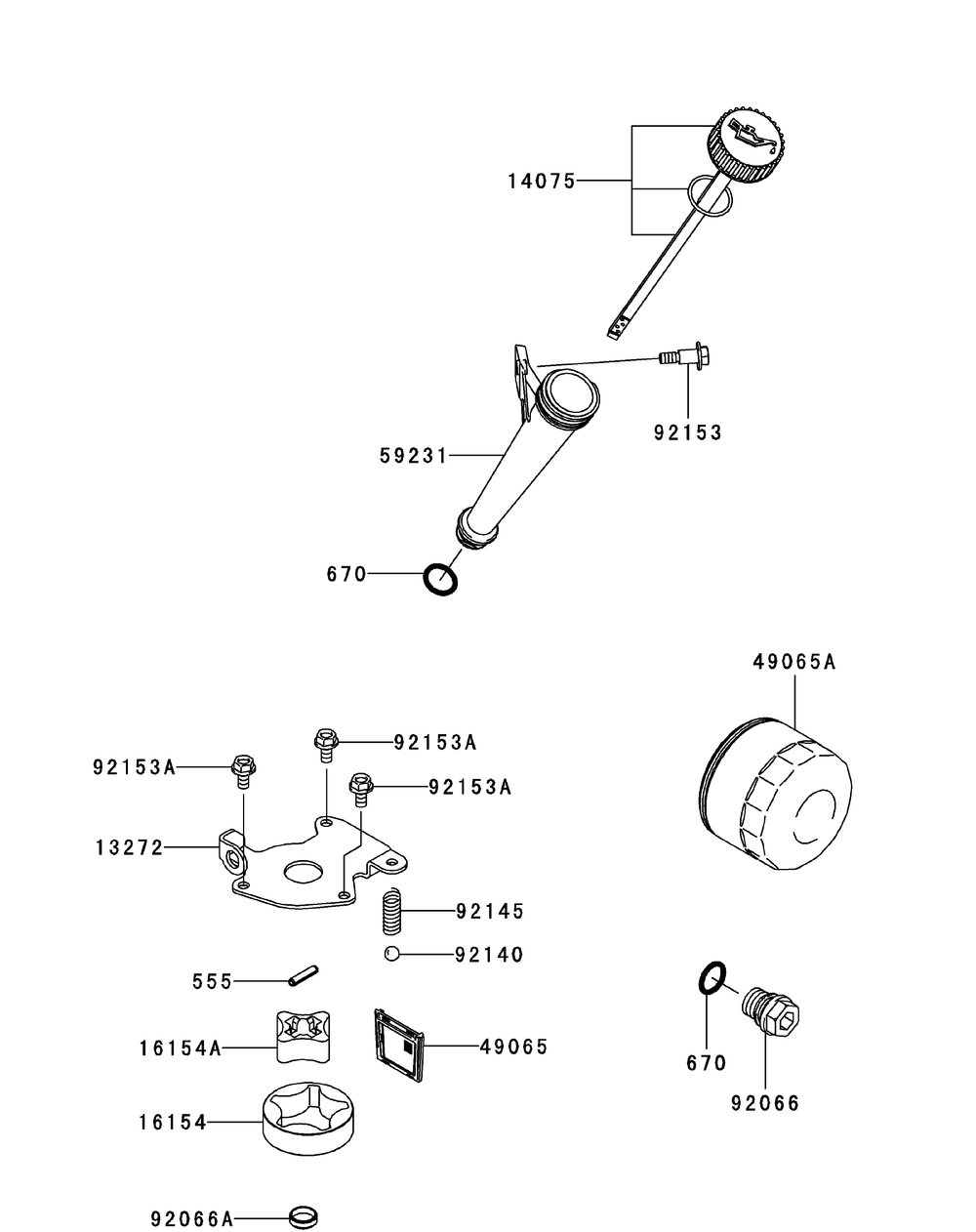 Kawasaki Fr730v-As05 Lubrication Equipment Diagram and Parts List for Z-FORCES60 (17AI5GHD-17AI5GHD010)(2012) Cub Cadet Lawn Tractor